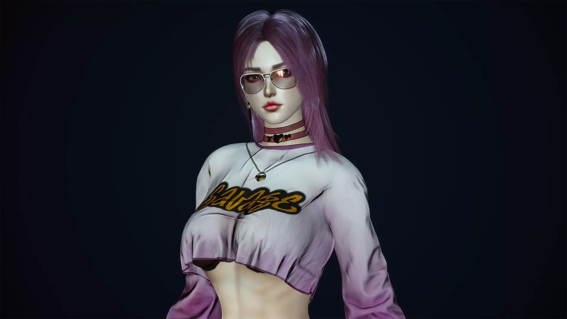 Fashion Girl Low-poly 3D model_5