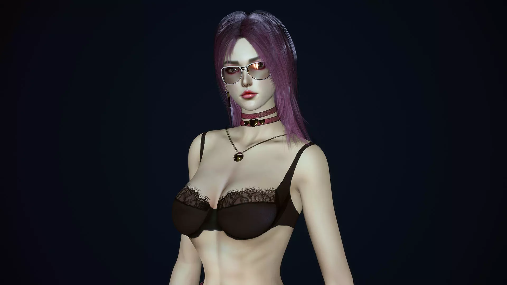 Fashion Girl Low-poly 3D model_6