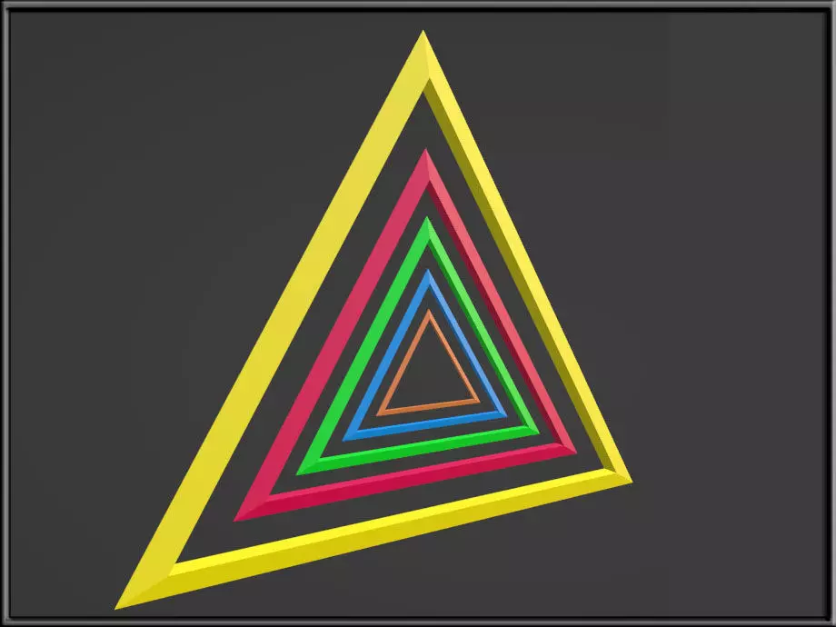 Infinite Triangle Low-poly 3D model_1
