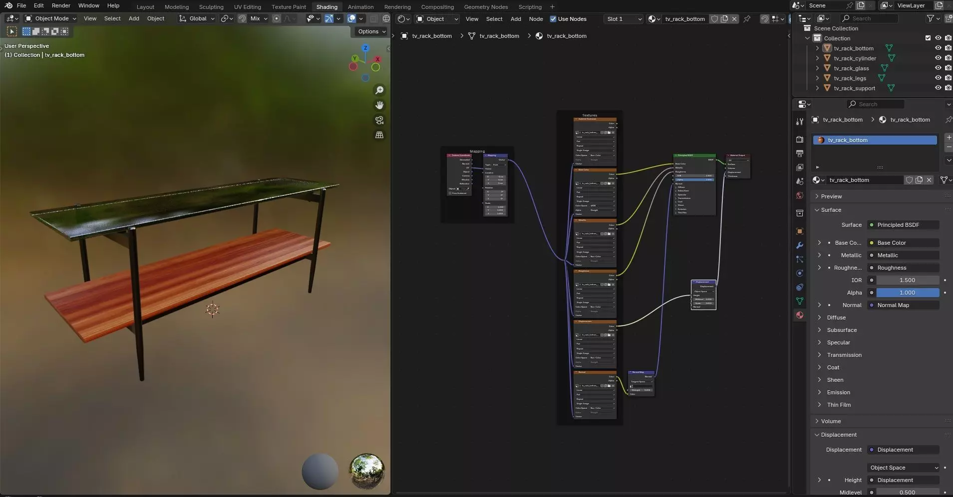 TV Rack CG49 3D model_12