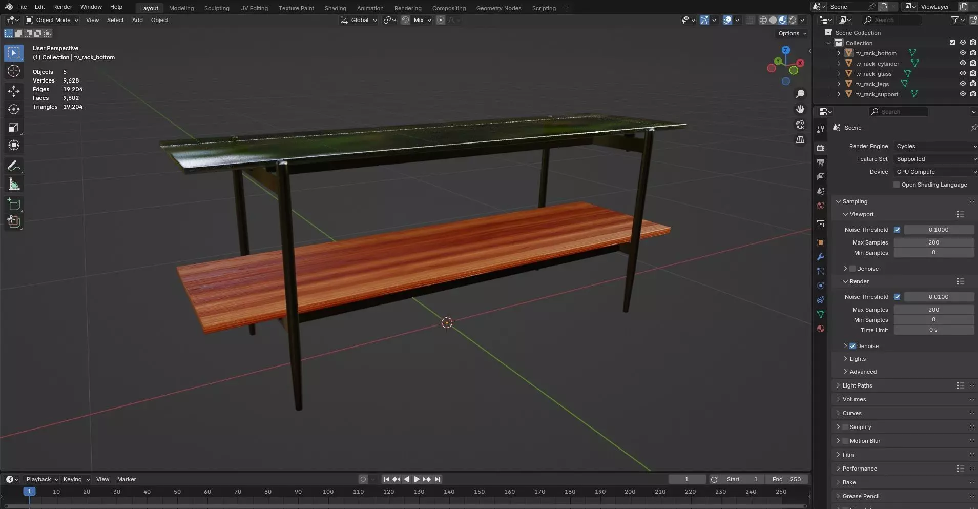 TV Rack CG49 3D model_8