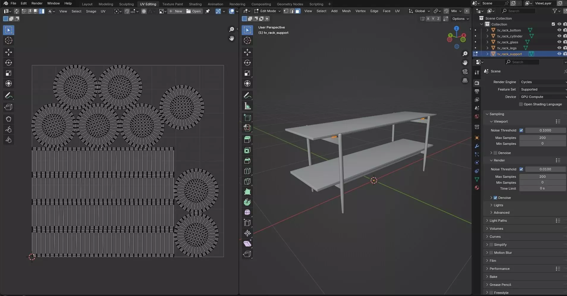 TV Rack CG49 3D model_10