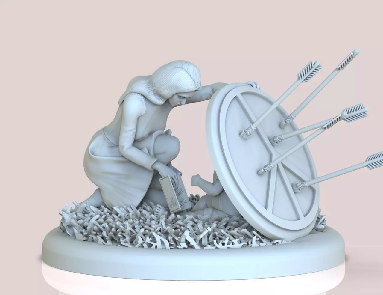 MOTHERS LOVE FOR THE CHILD 3D print model_0