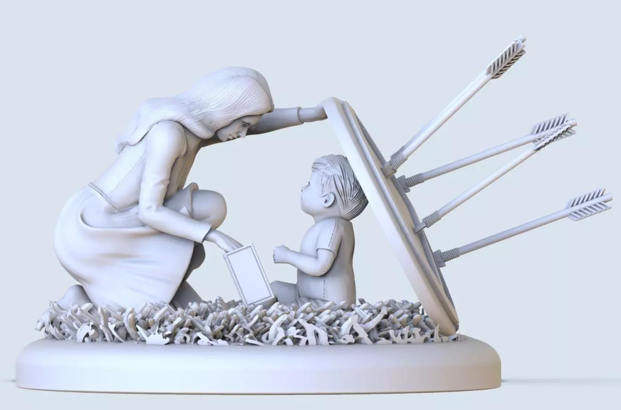 MOTHERS LOVE FOR THE CHILD 3D print model_3