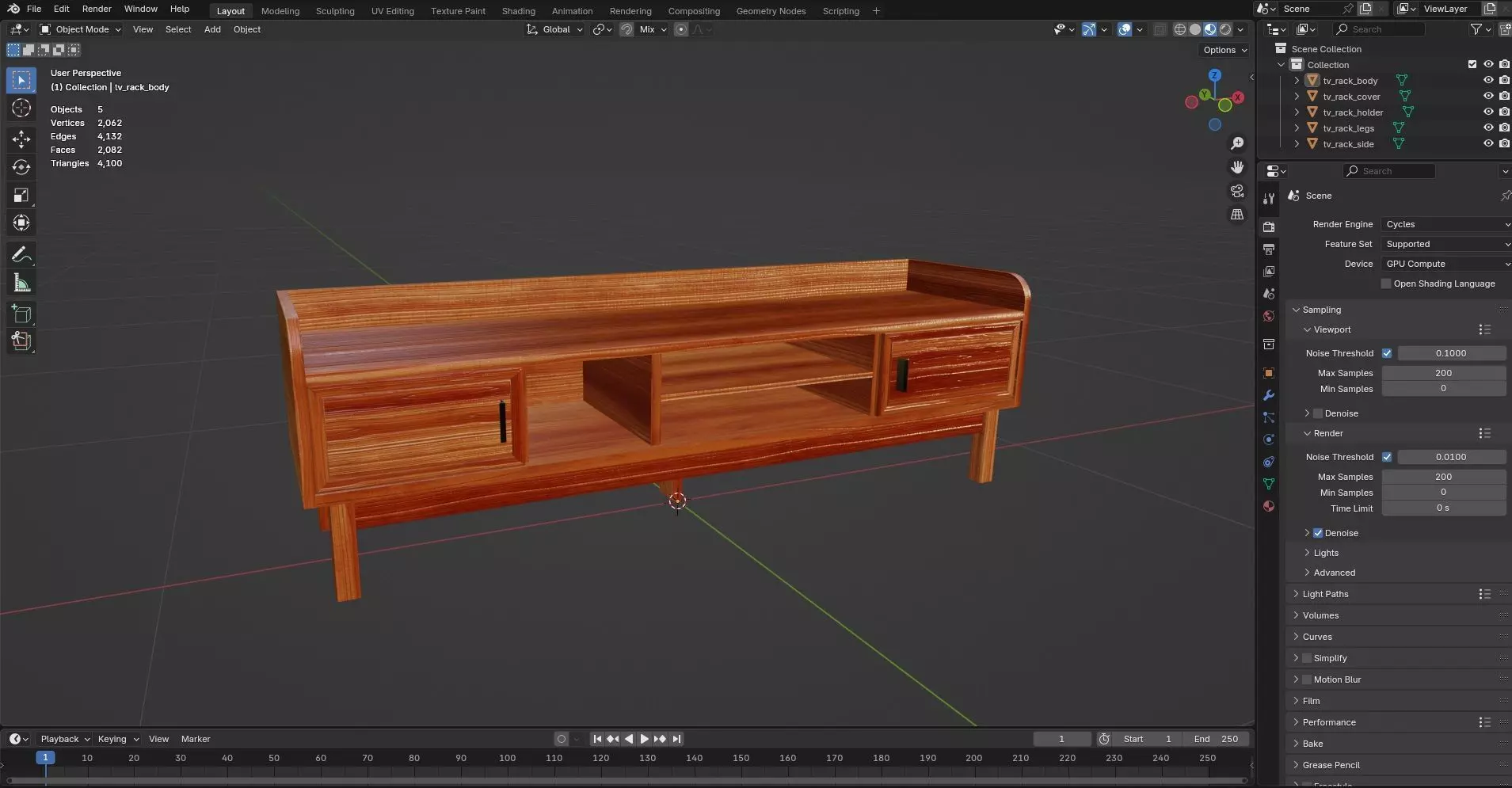 TV Rack CG53 3D model_8