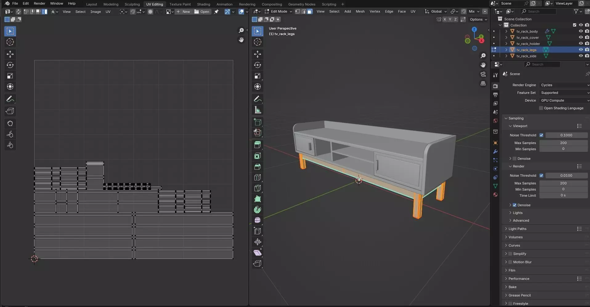 TV Rack CG53 3D model_10