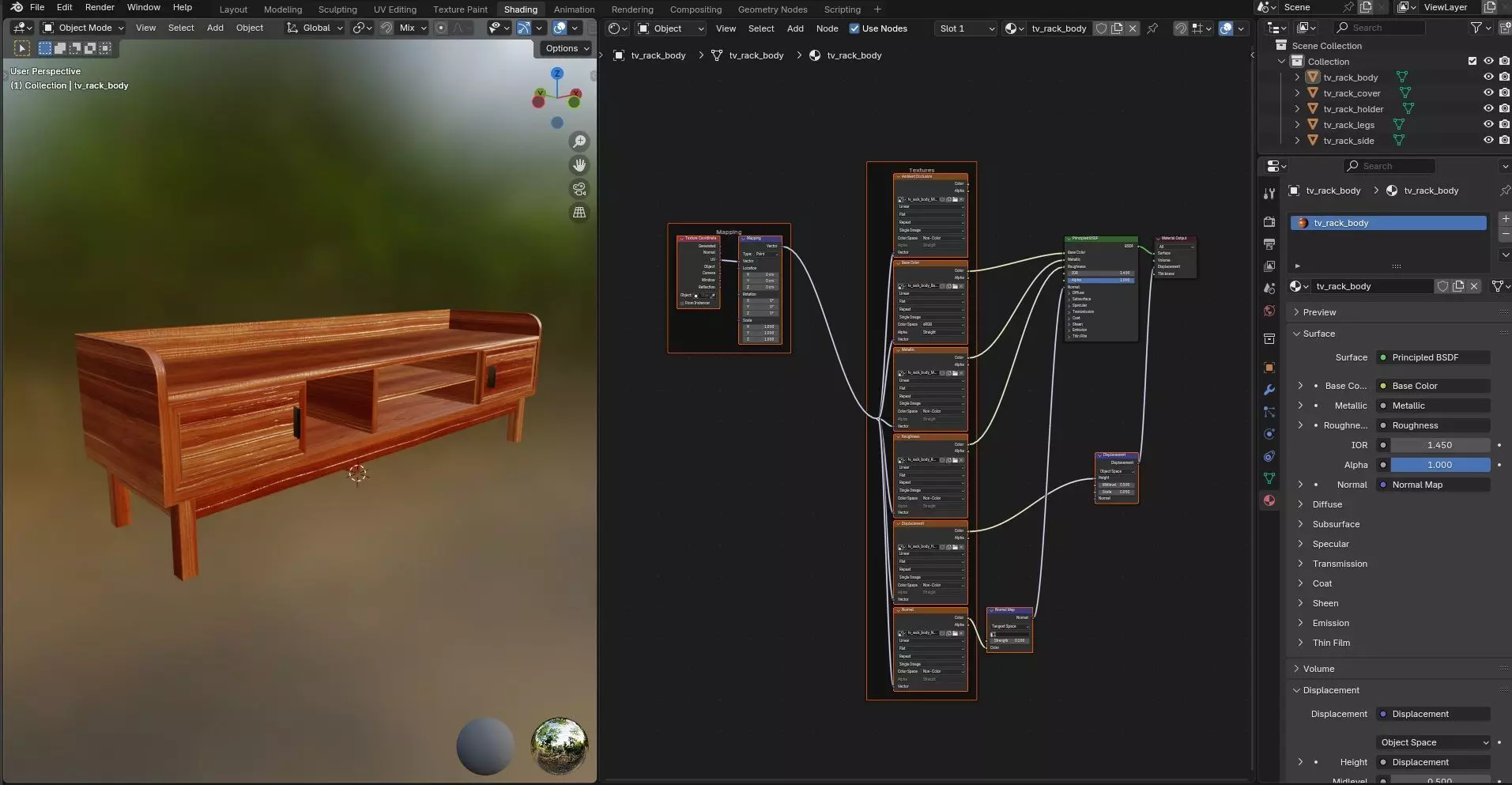 TV Rack CG53 3D model_12