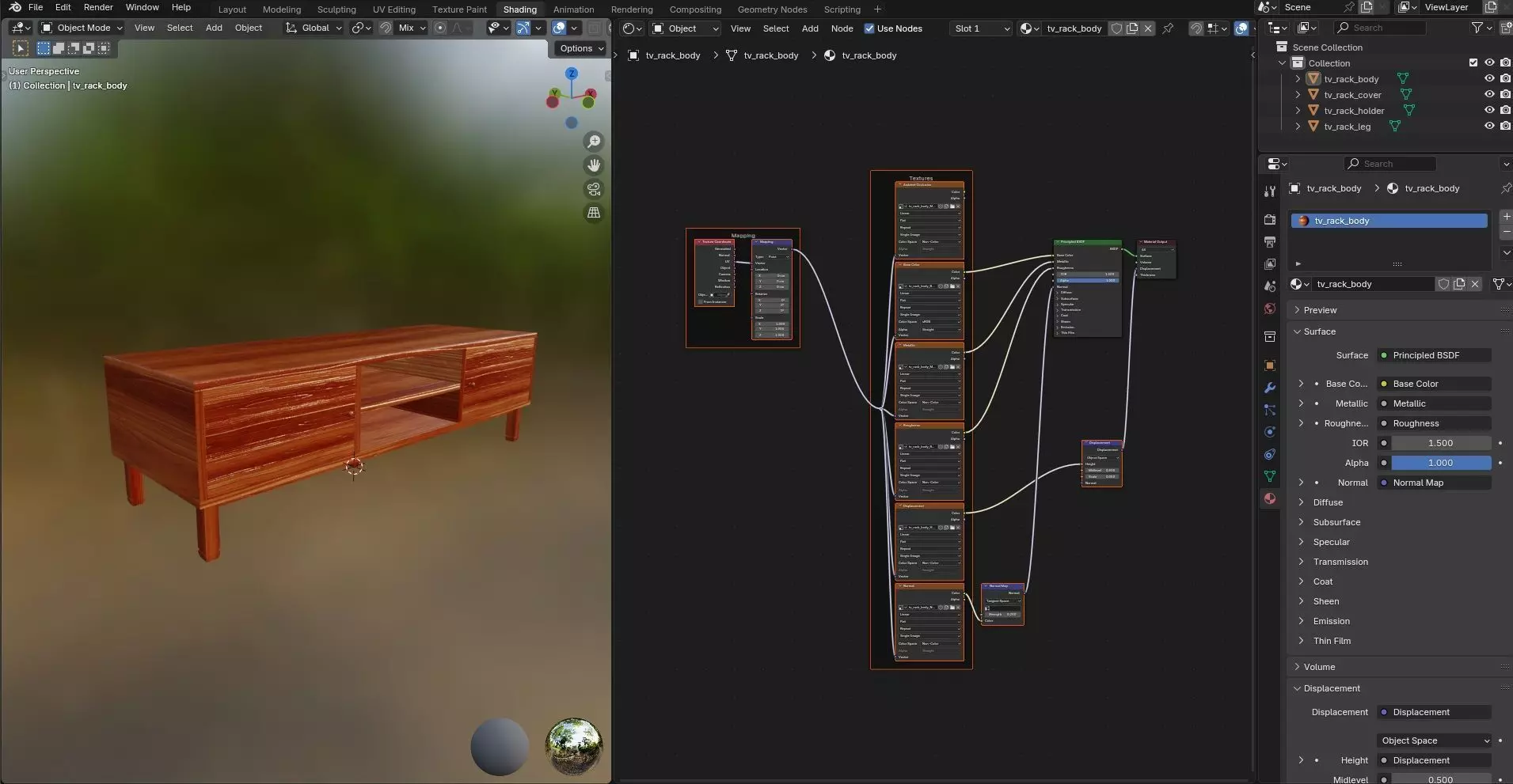 TV Rack CG54 3D model_12