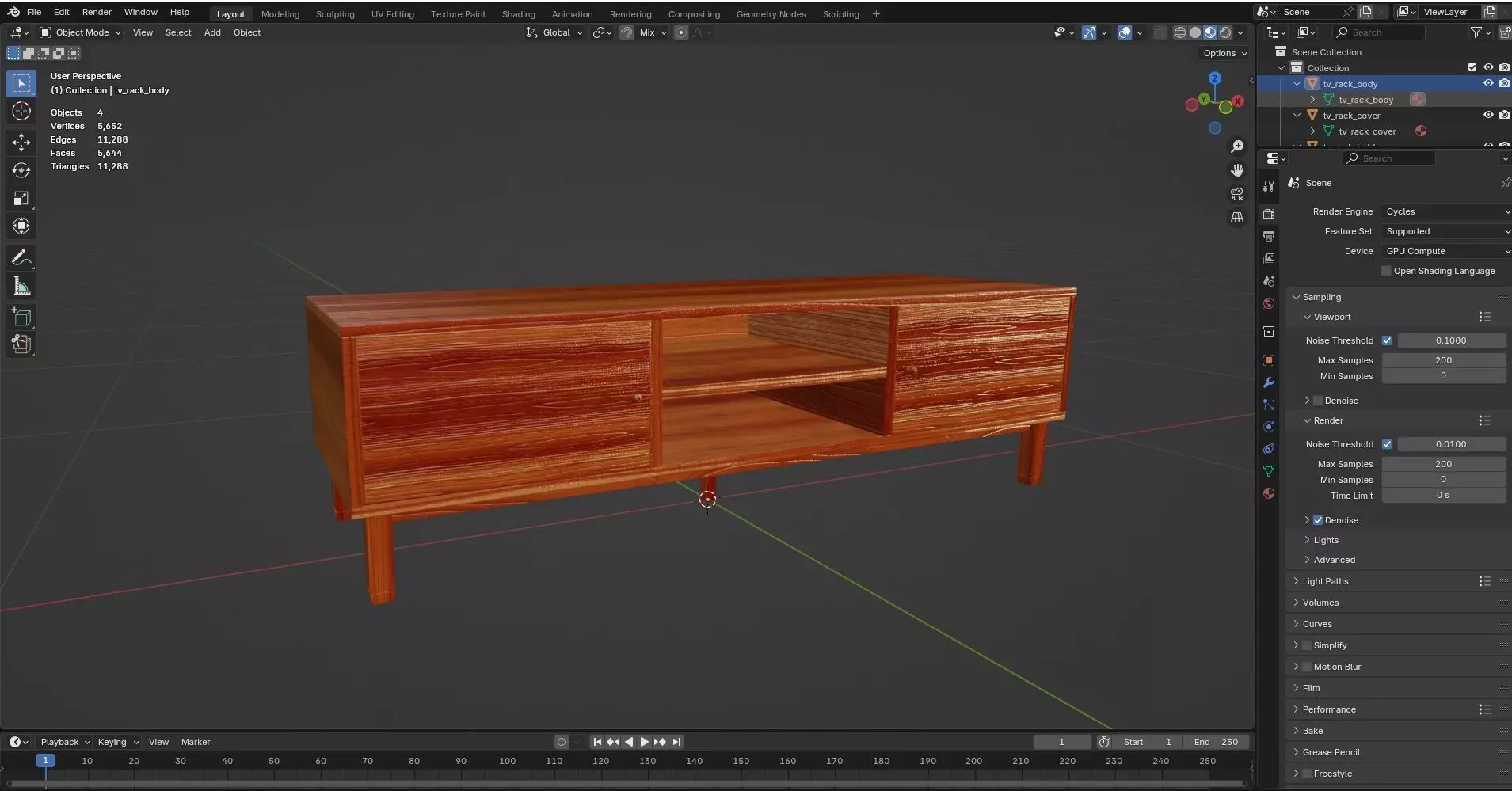 TV Rack CG54 3D model_8