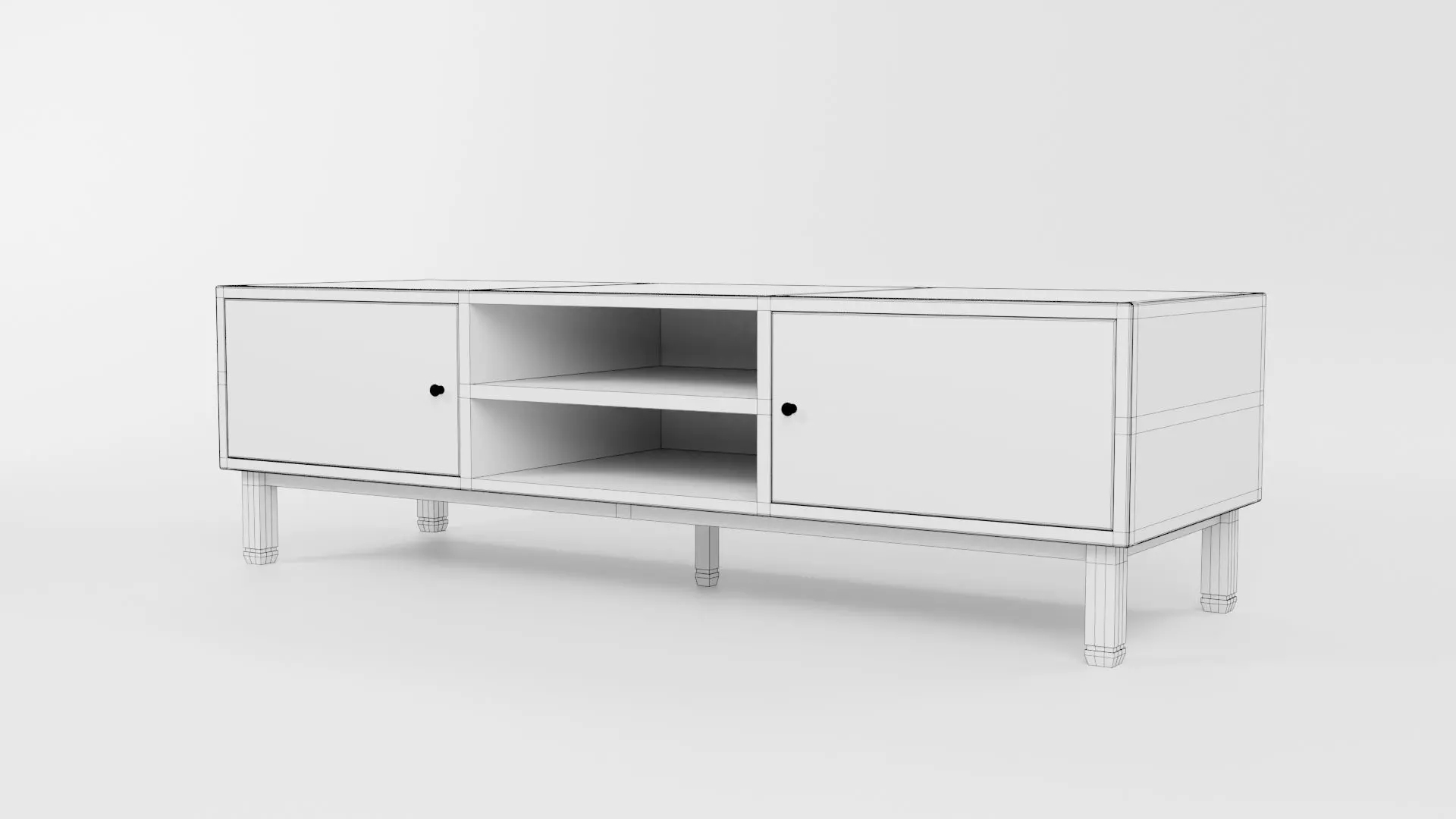 TV Rack CG54 3D model_5