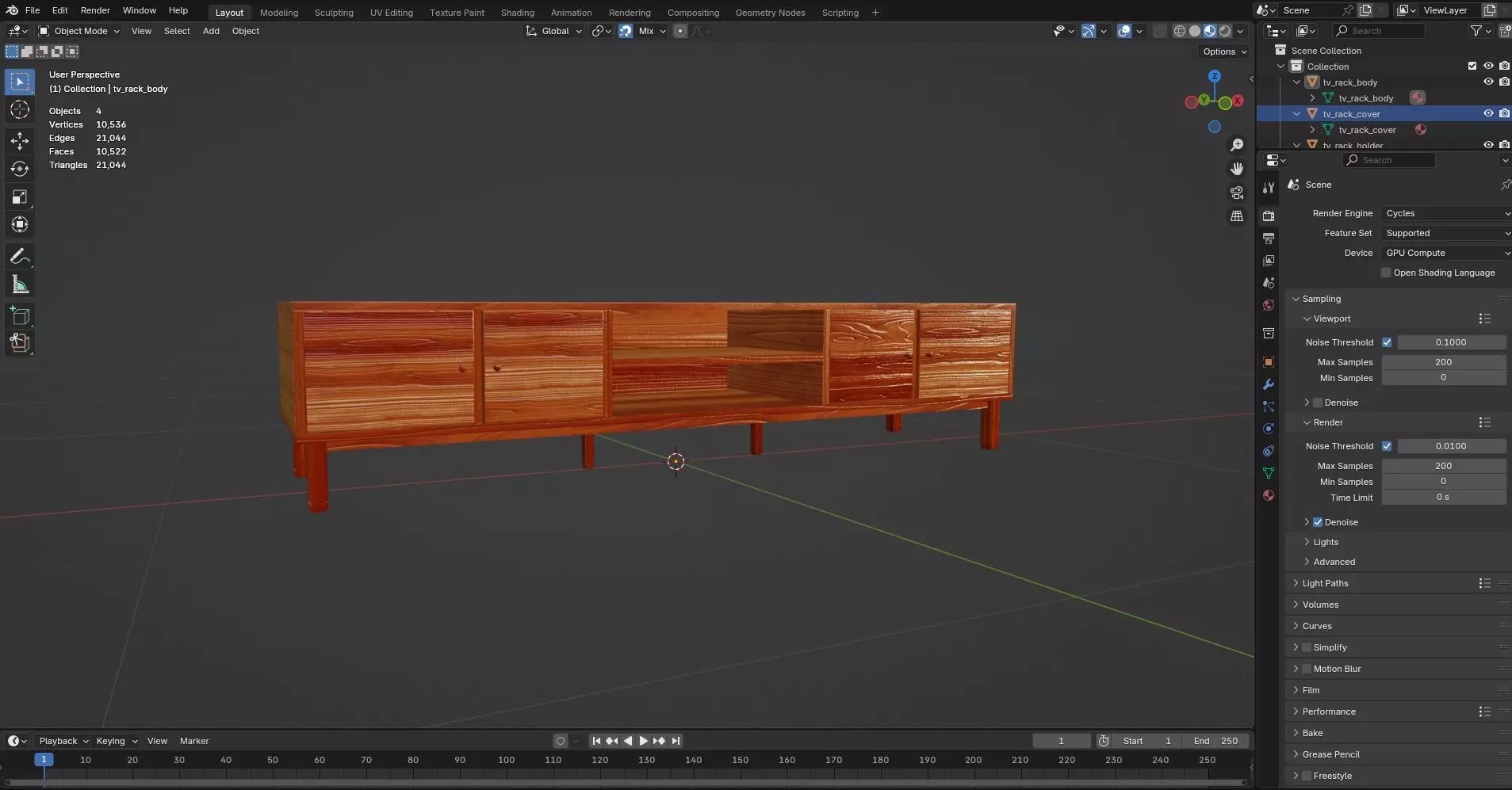 TV Rack CG55 3D model_8