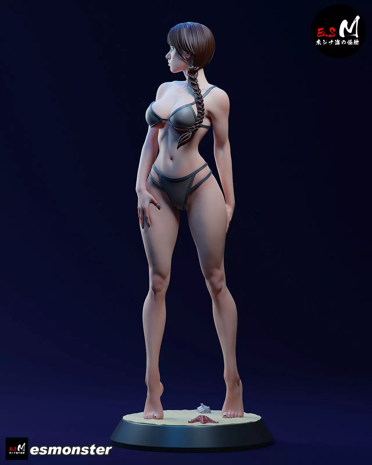 Mature Wednesday  Swimsuit Version by E S Monster 3D print model_14