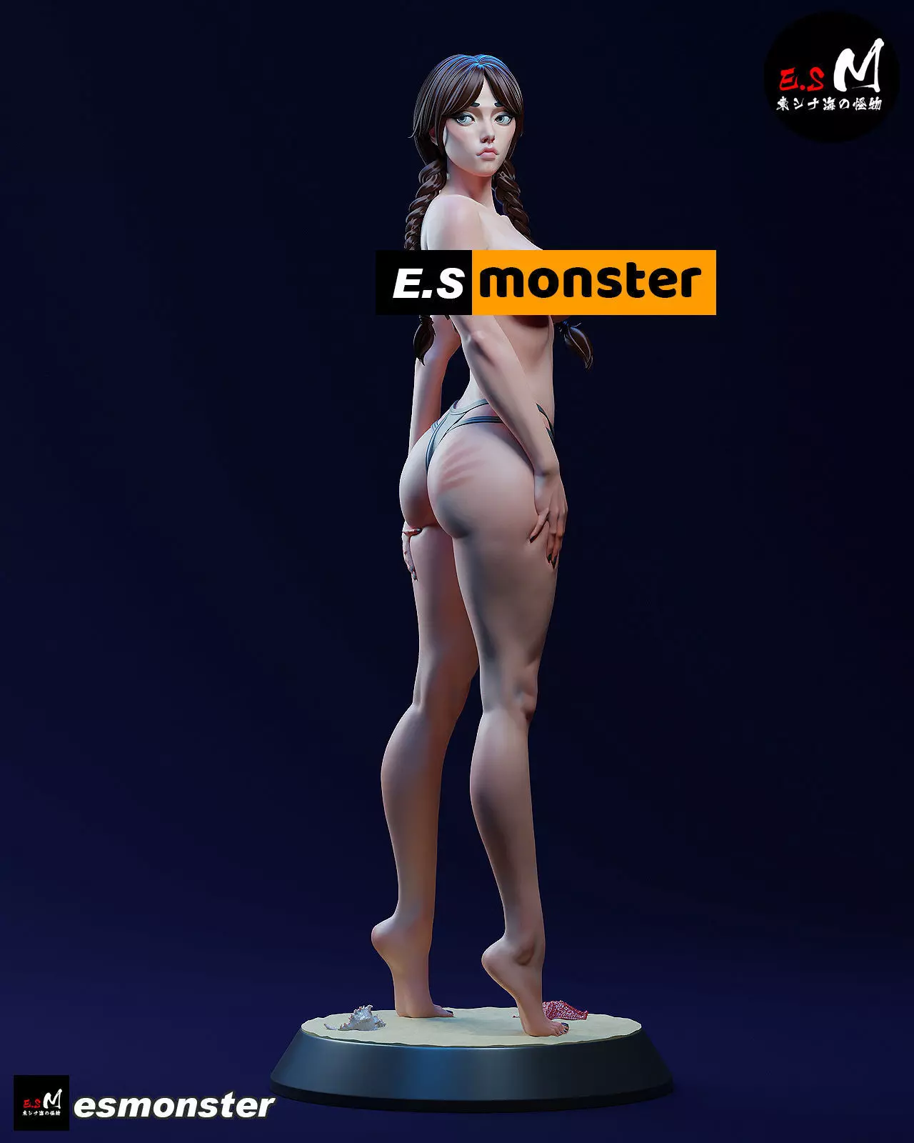 Mature Wednesday  Swimsuit Version by E S Monster 3D print model_26