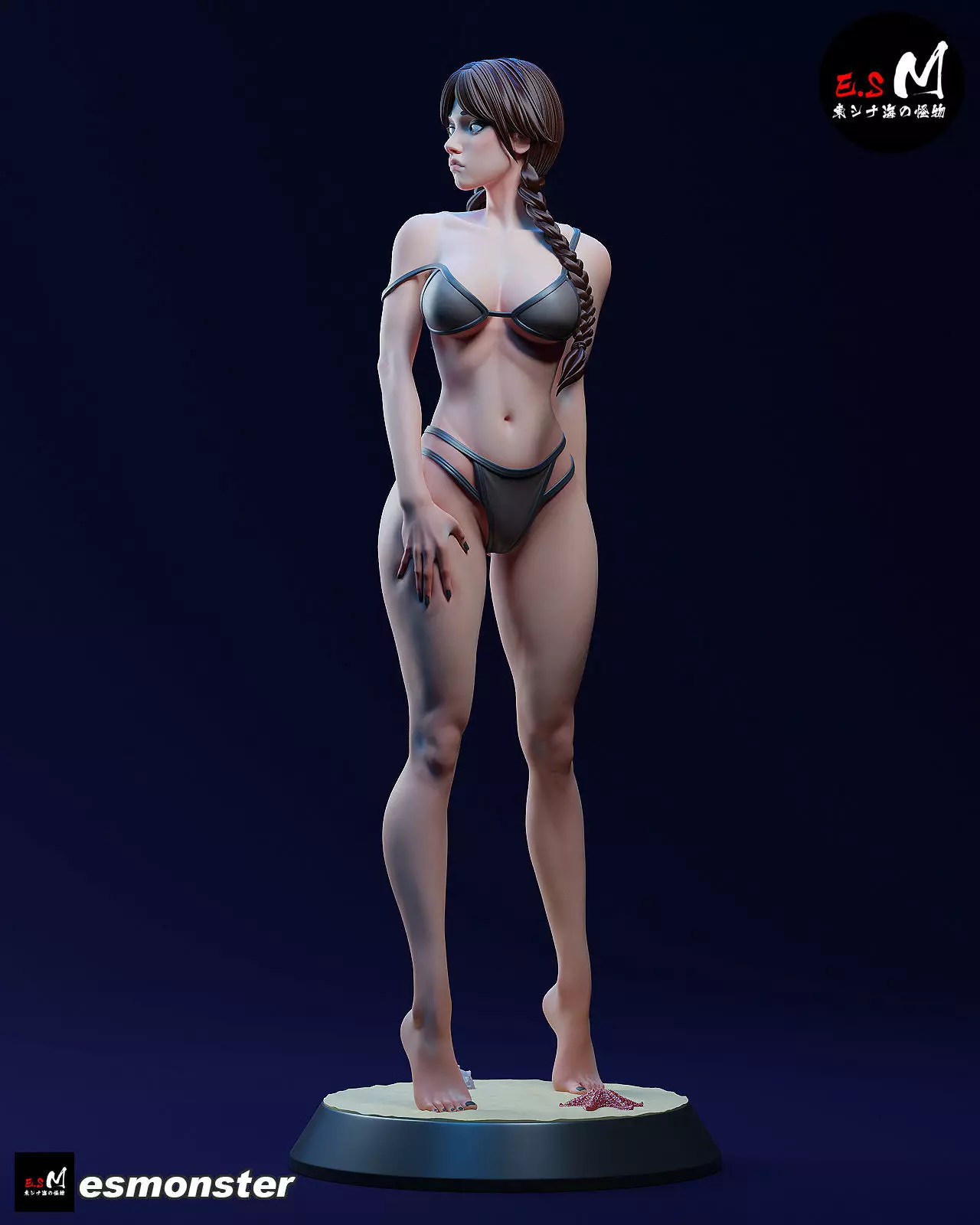 Mature Wednesday  Swimsuit Version by E S Monster 3D print model_16
