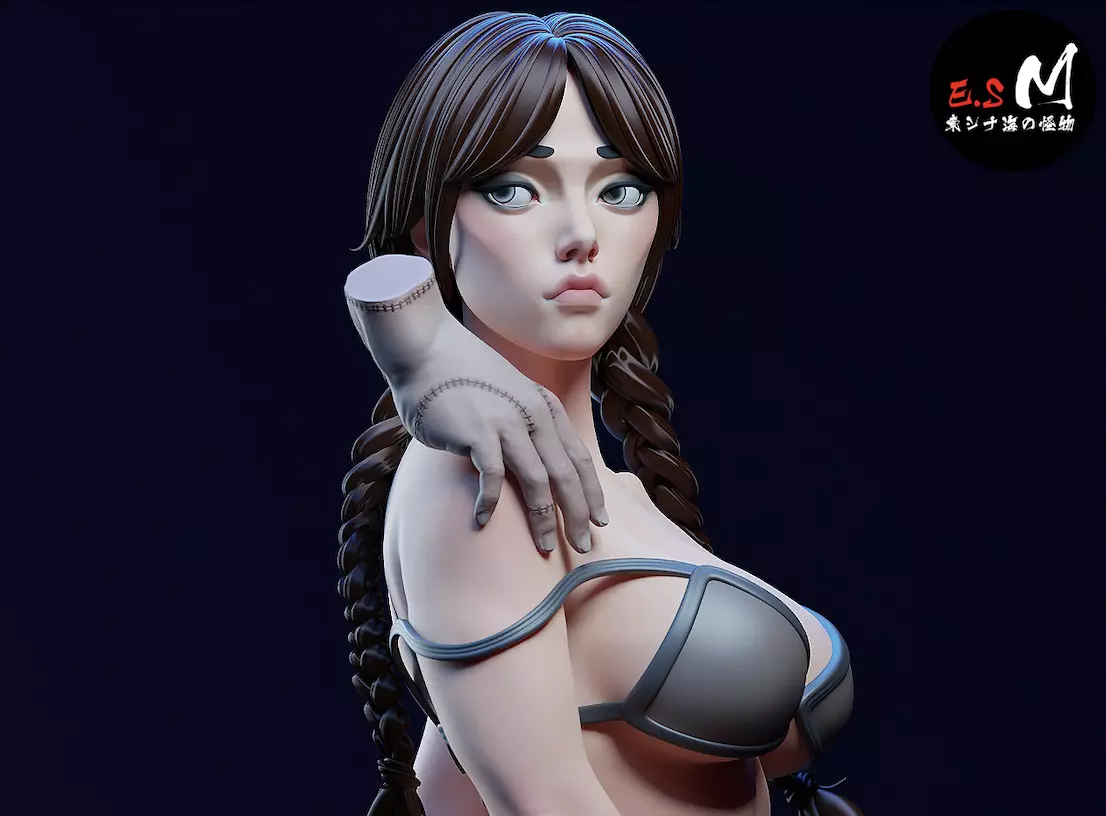 Mature Wednesday  Swimsuit Version by E S Monster 3D print model_0