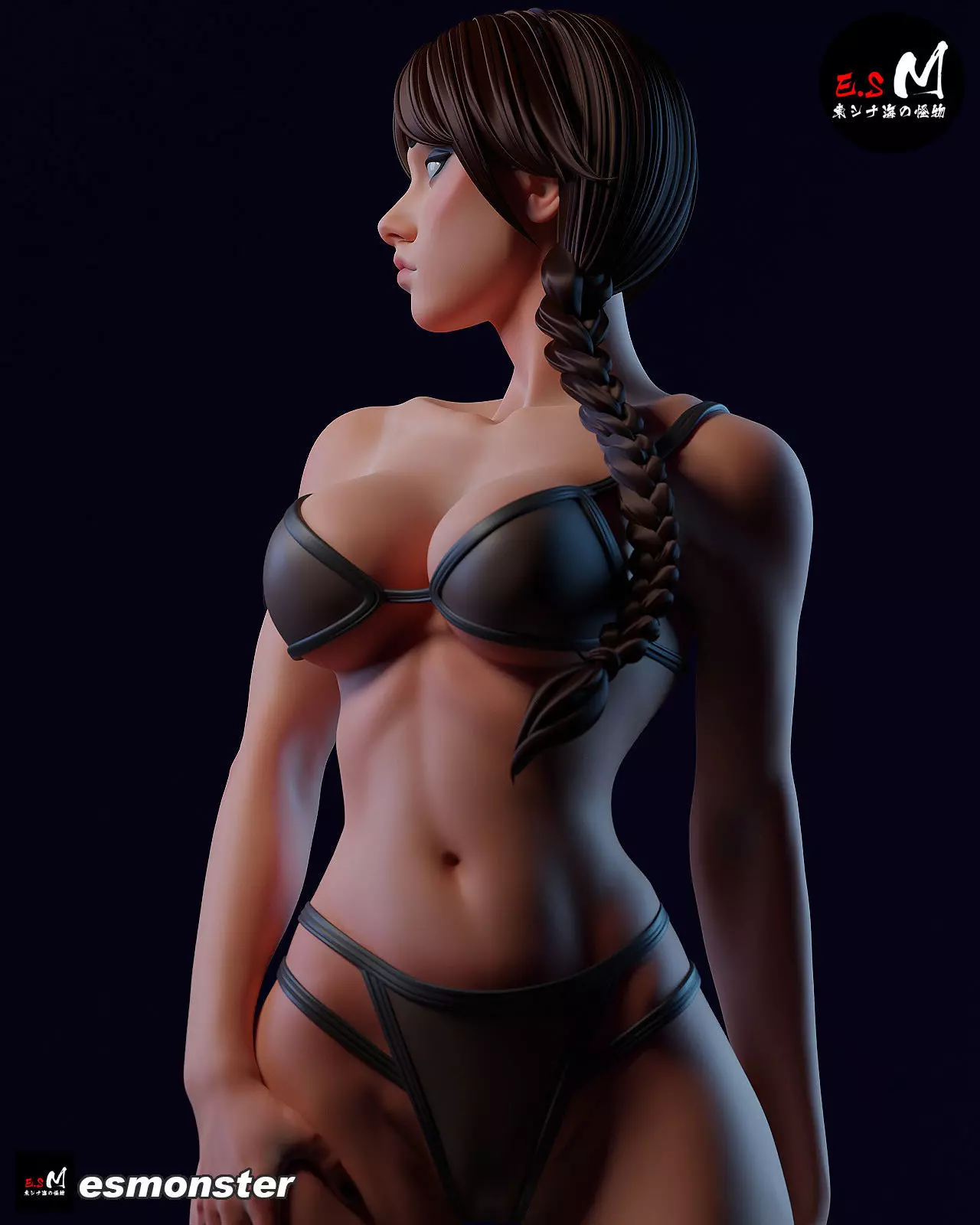 Mature Wednesday  Swimsuit Version by E S Monster 3D print model_11