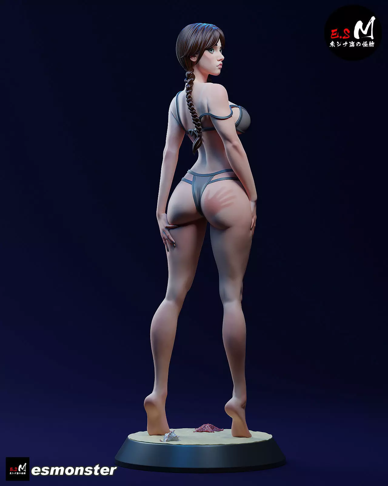 Mature Wednesday  Swimsuit Version by E S Monster 3D print model_4