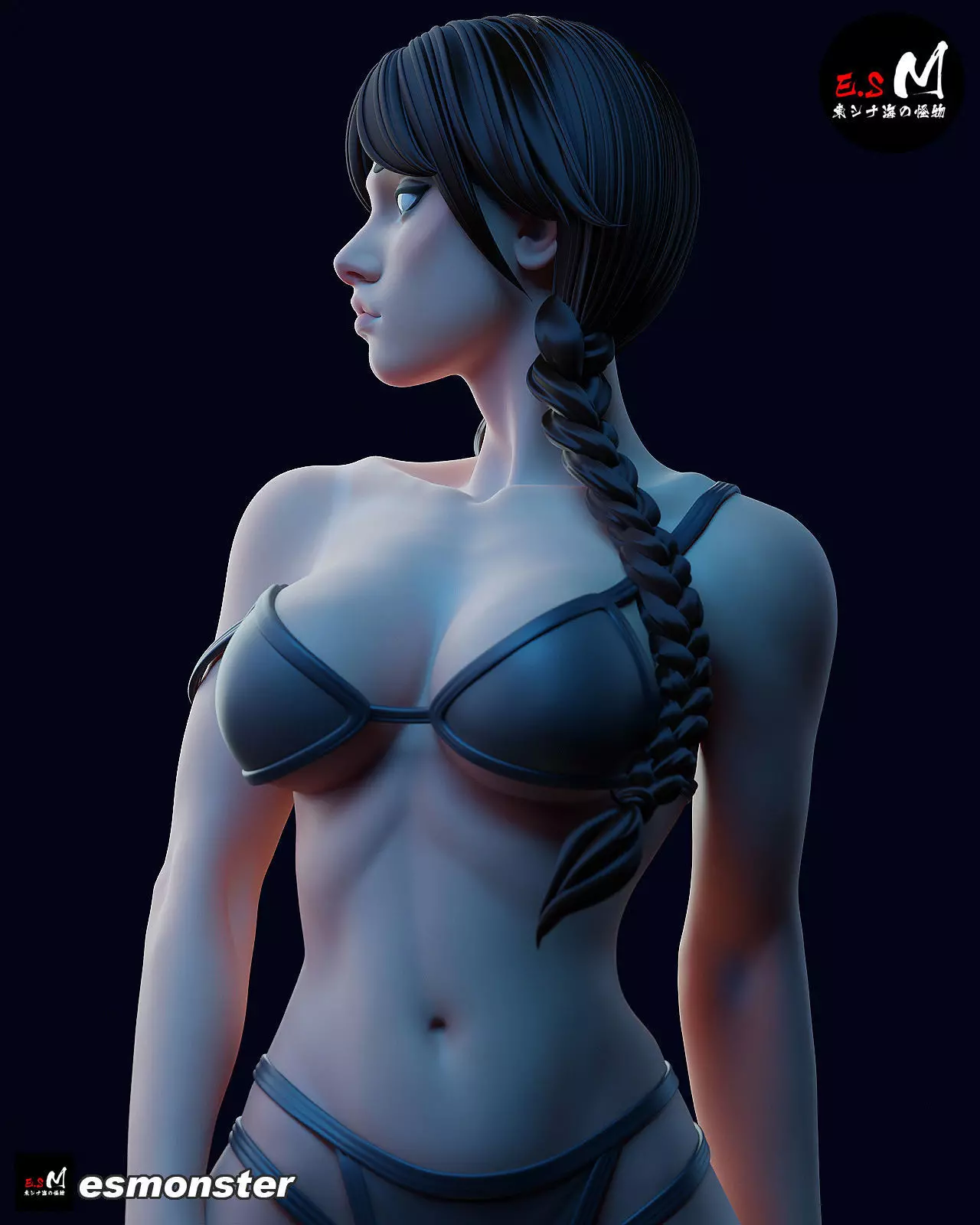 Mature Wednesday  Swimsuit Version by E S Monster 3D print model_25