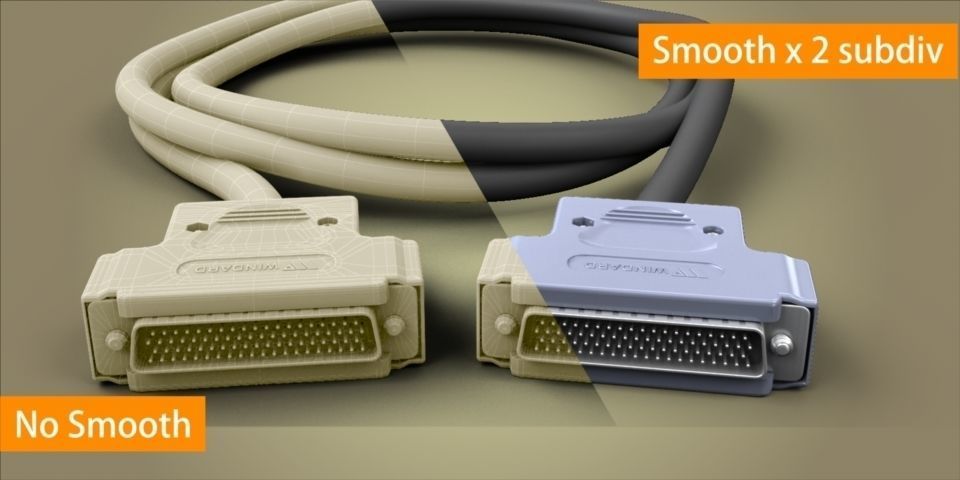 78 pin connector 3D model_2