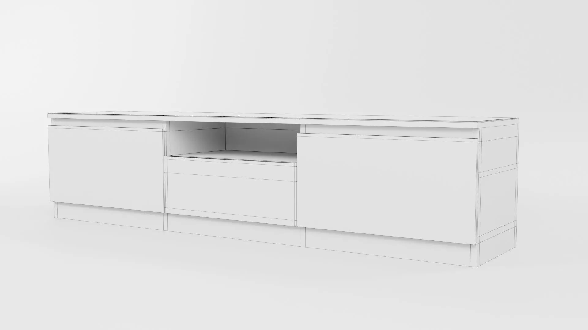 TV Rack CG56 3D model_5