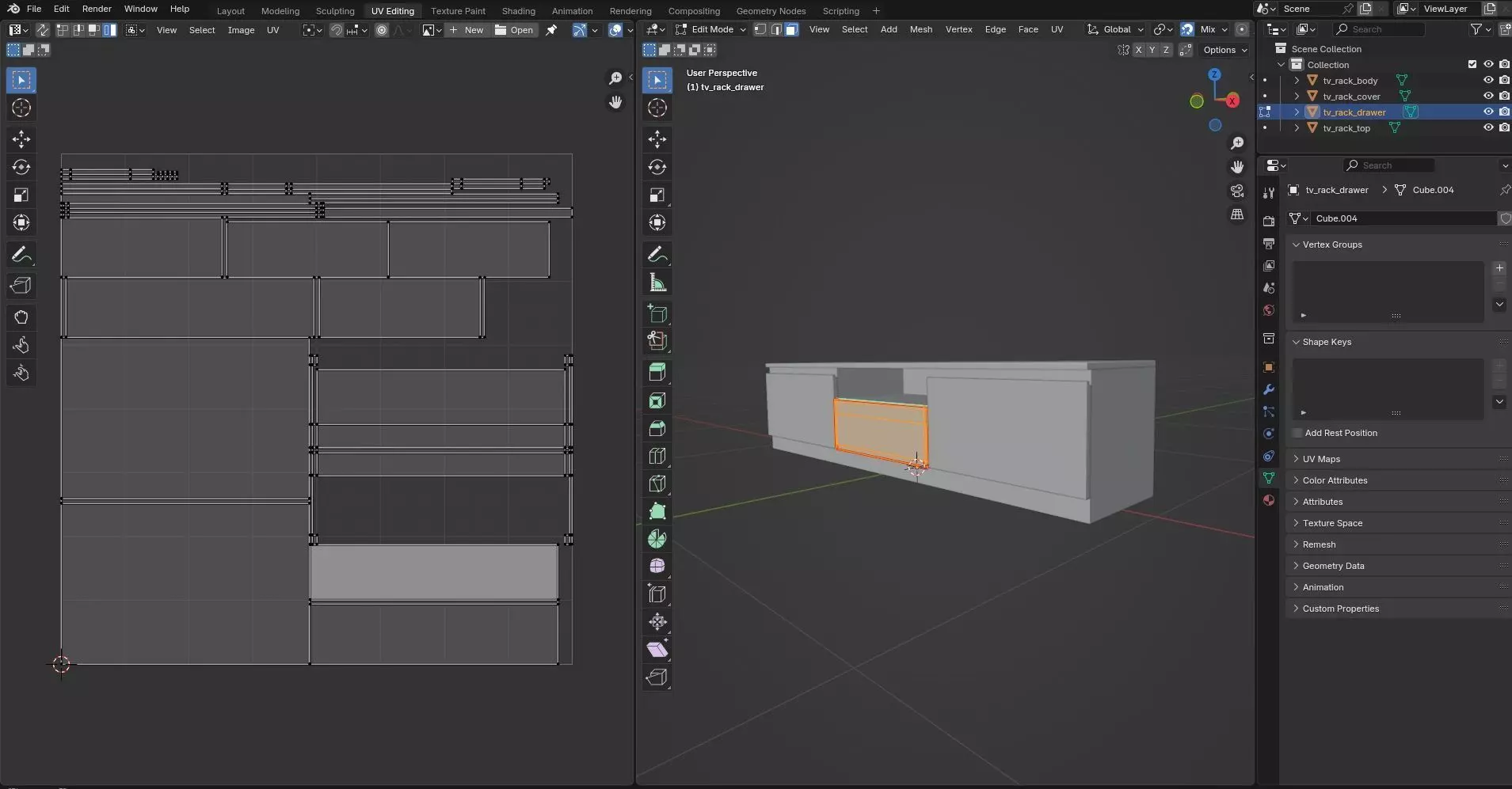 TV Rack CG56 3D model_11