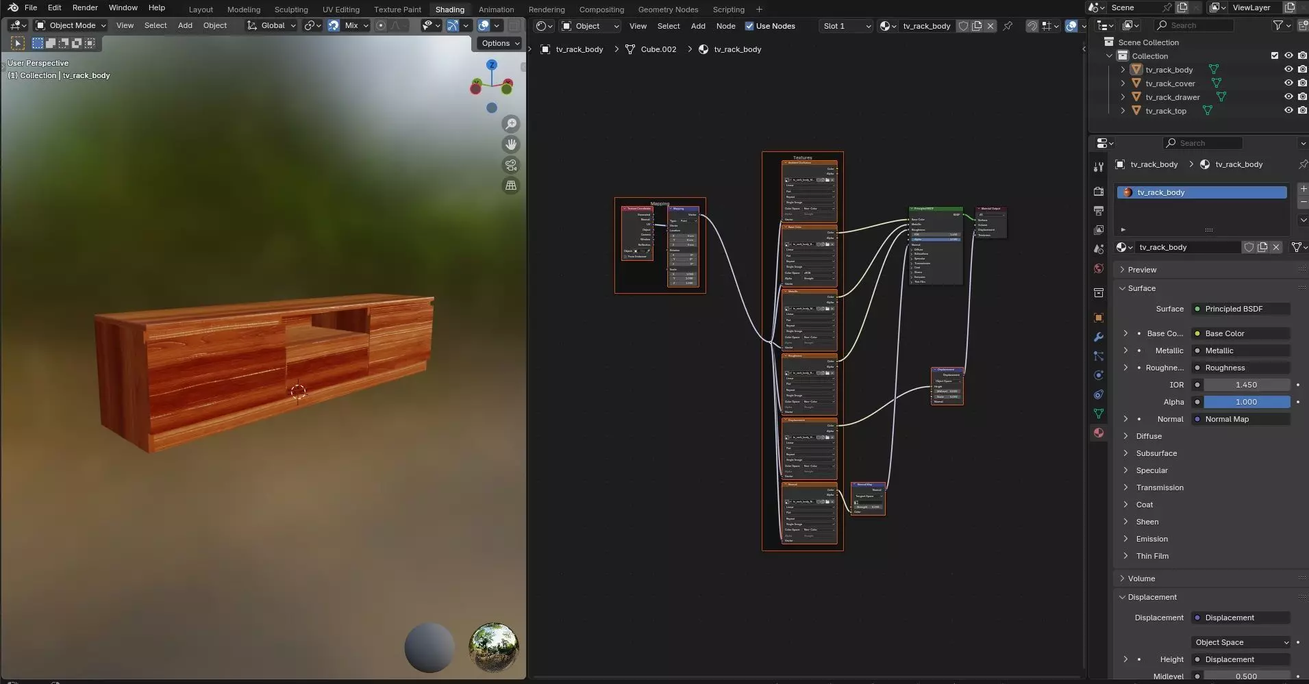 TV Rack CG56 3D model_12