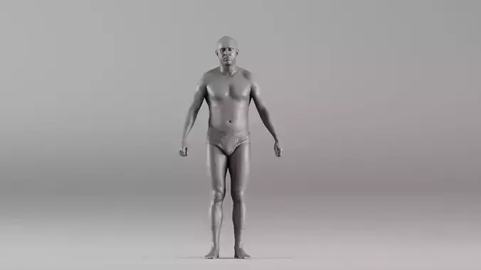 S00115 Male Base Anatomy Scanned Human Body 3D print model