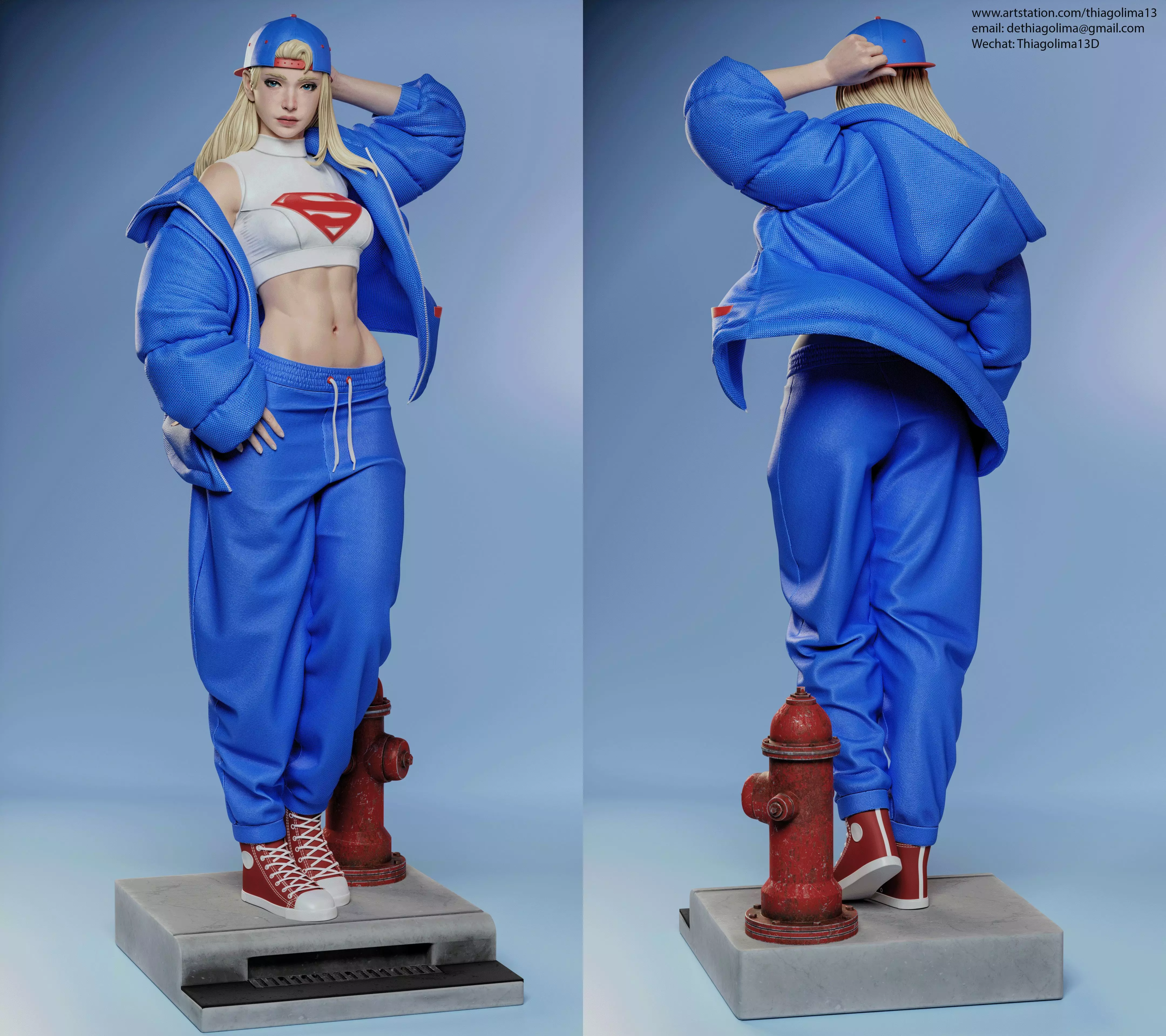 Super Girl character by ES Monster 3D print model_15
