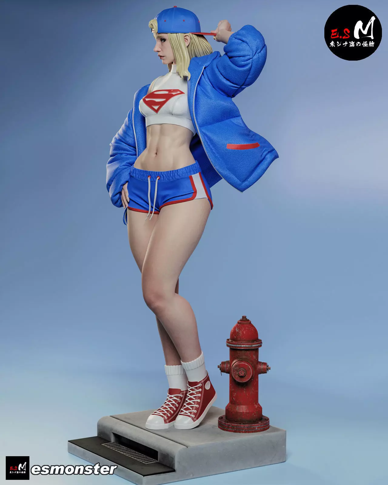 Super Girl character by ES Monster 3D print model_6