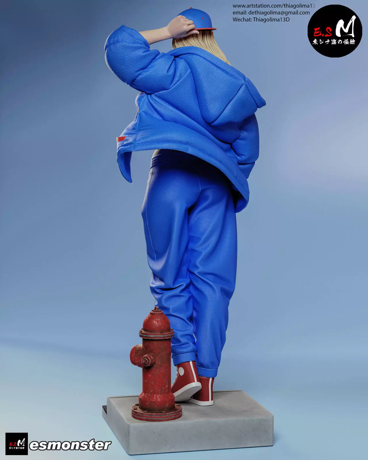 Super Girl character by ES Monster 3D print model_12
