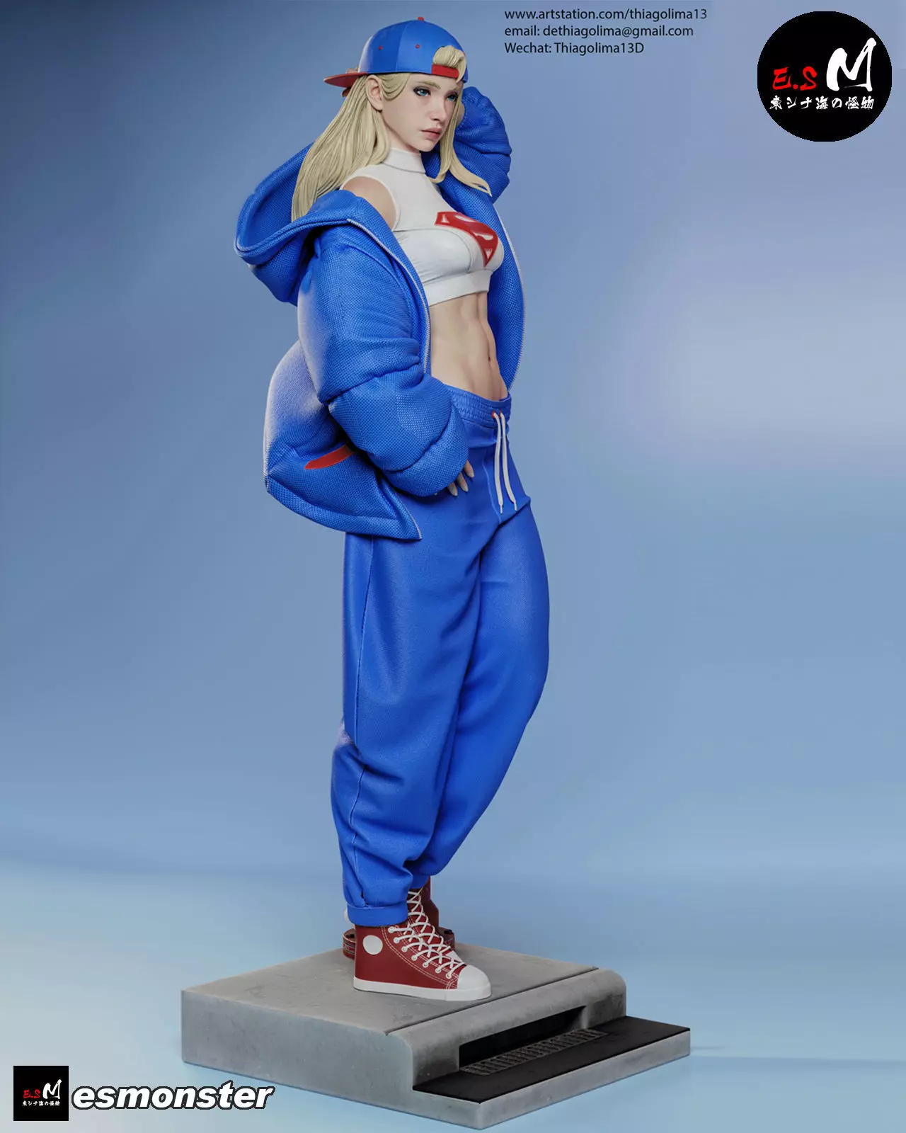 Super Girl character by ES Monster 3D print model_10