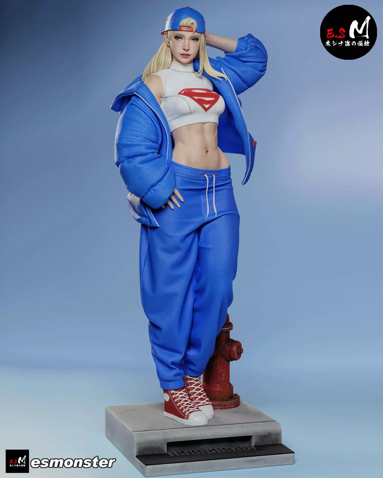 Super Girl character by ES Monster 3D print model_9