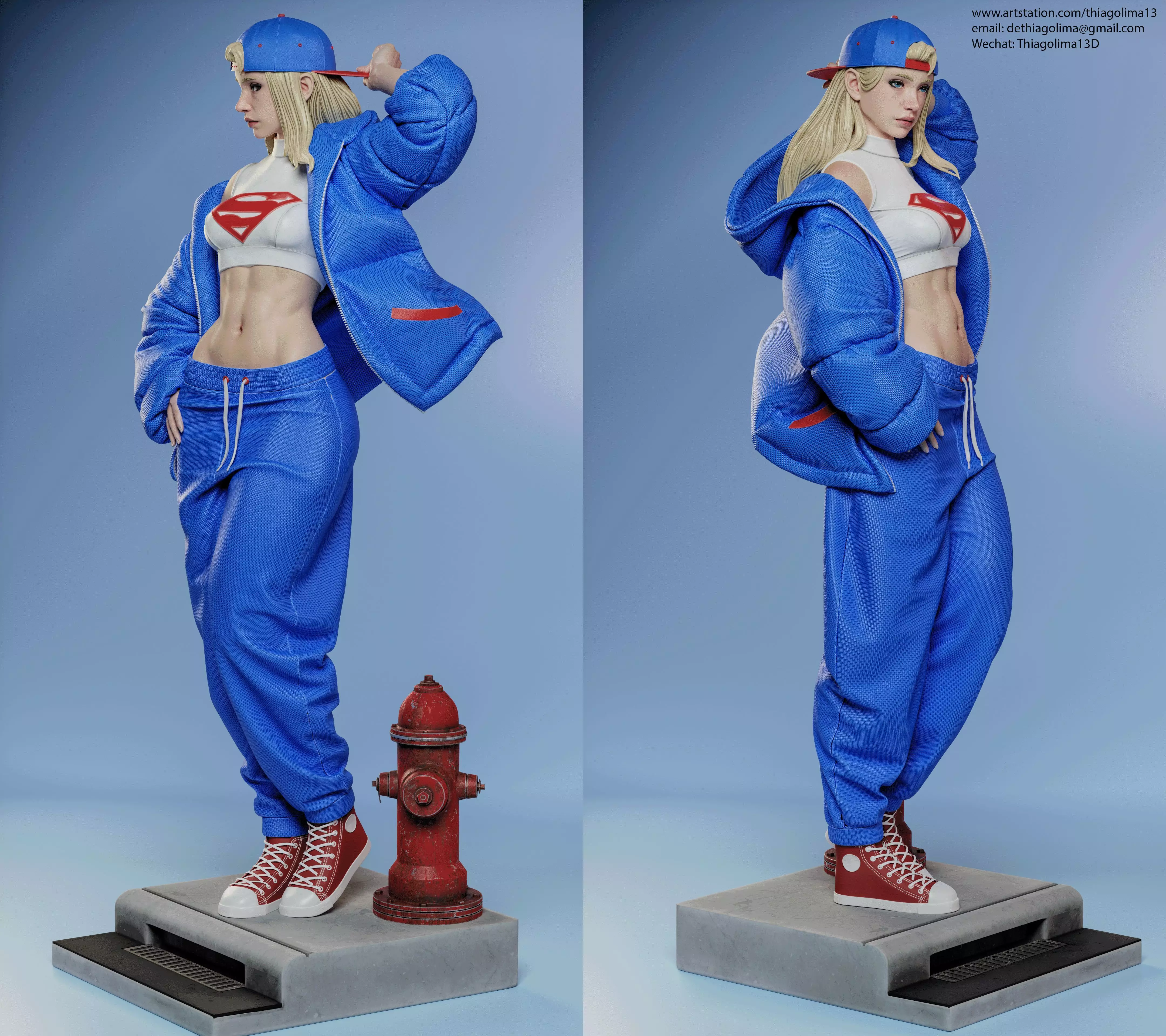 Super Girl character by ES Monster 3D print model_13