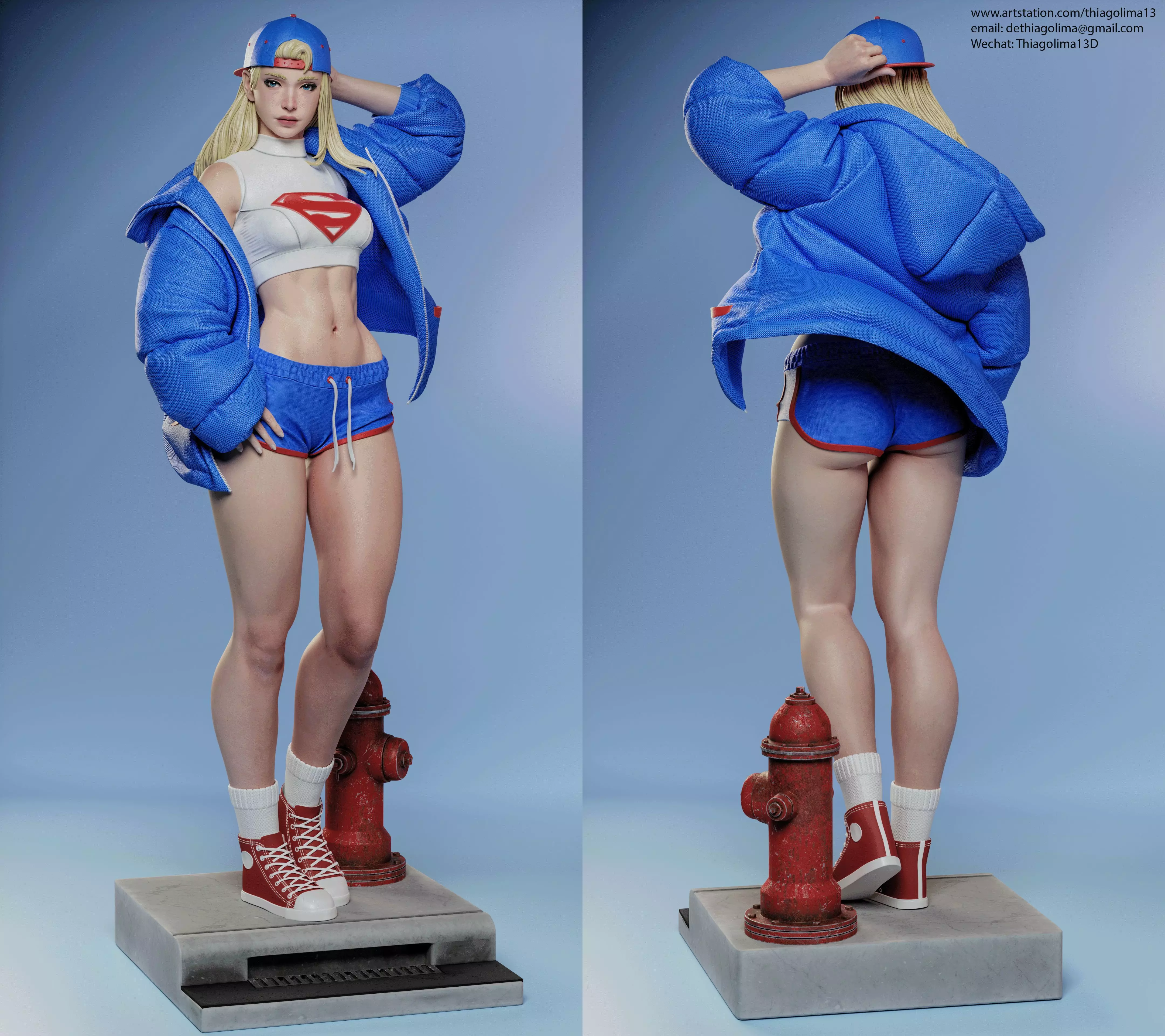 Super Girl character by ES Monster 3D print model_16