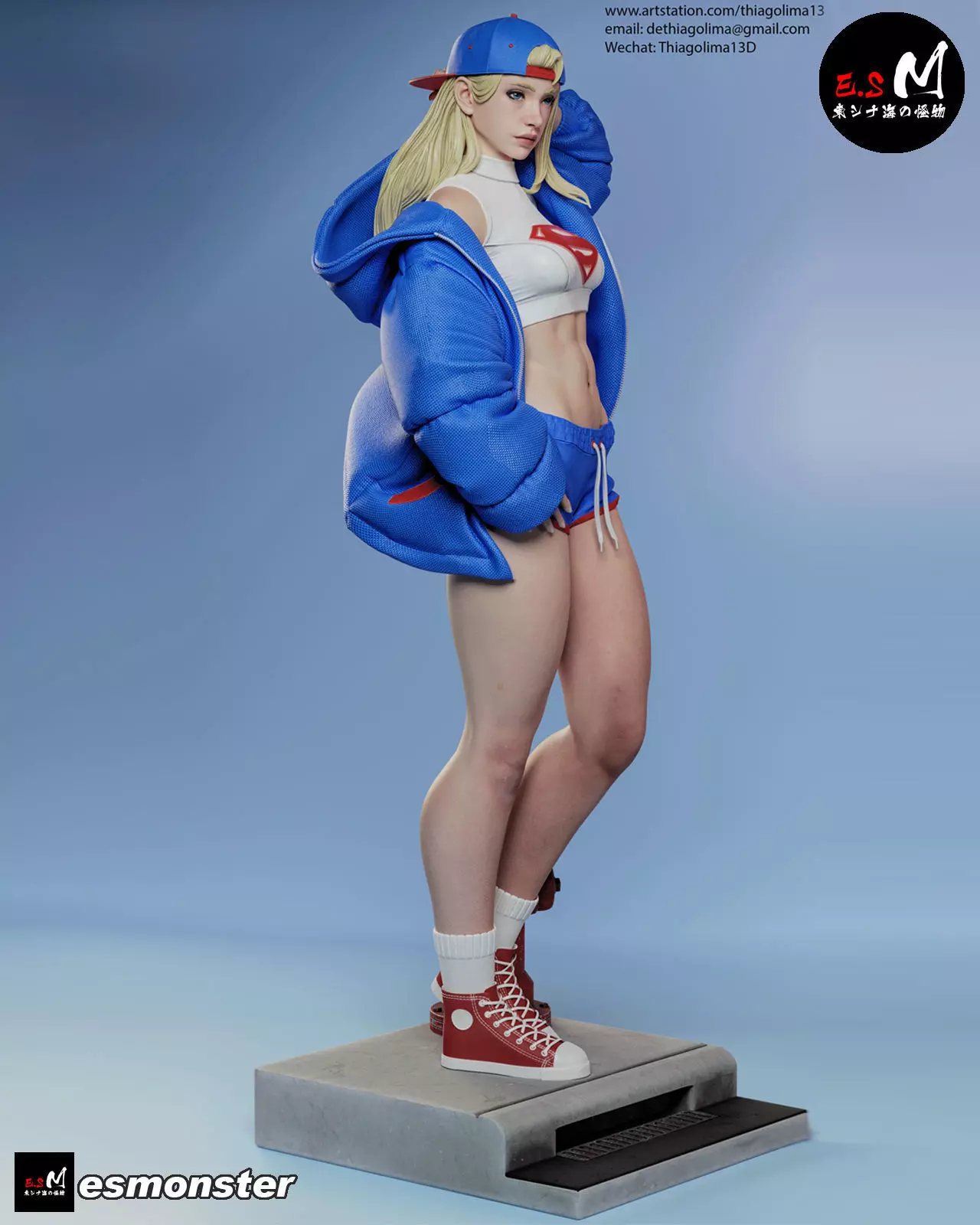 Super Girl character by ES Monster 3D print model_5