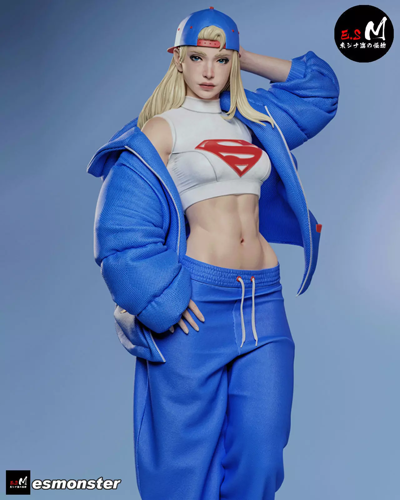 Super Girl character by ES Monster 3D print model_8