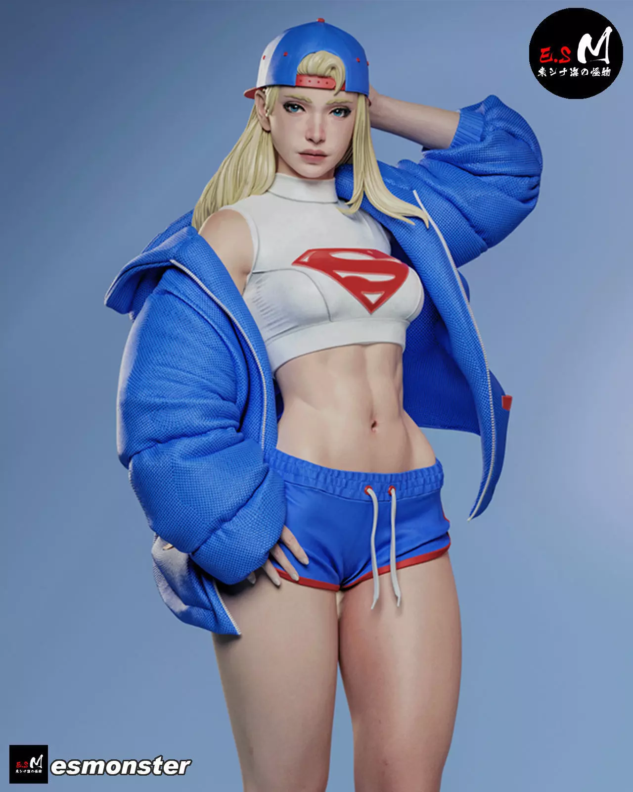 Super Girl character by ES Monster 3D print model_2