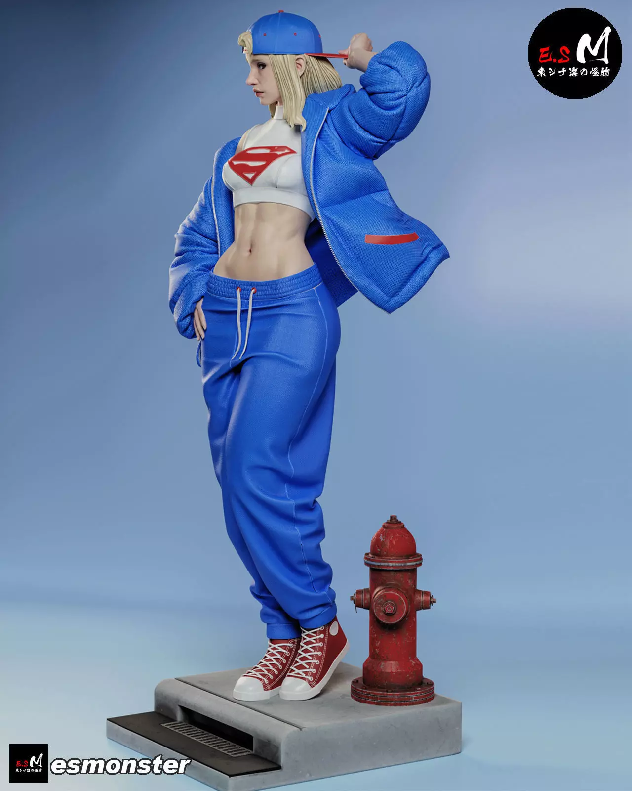 Super Girl character by ES Monster 3D print model_11