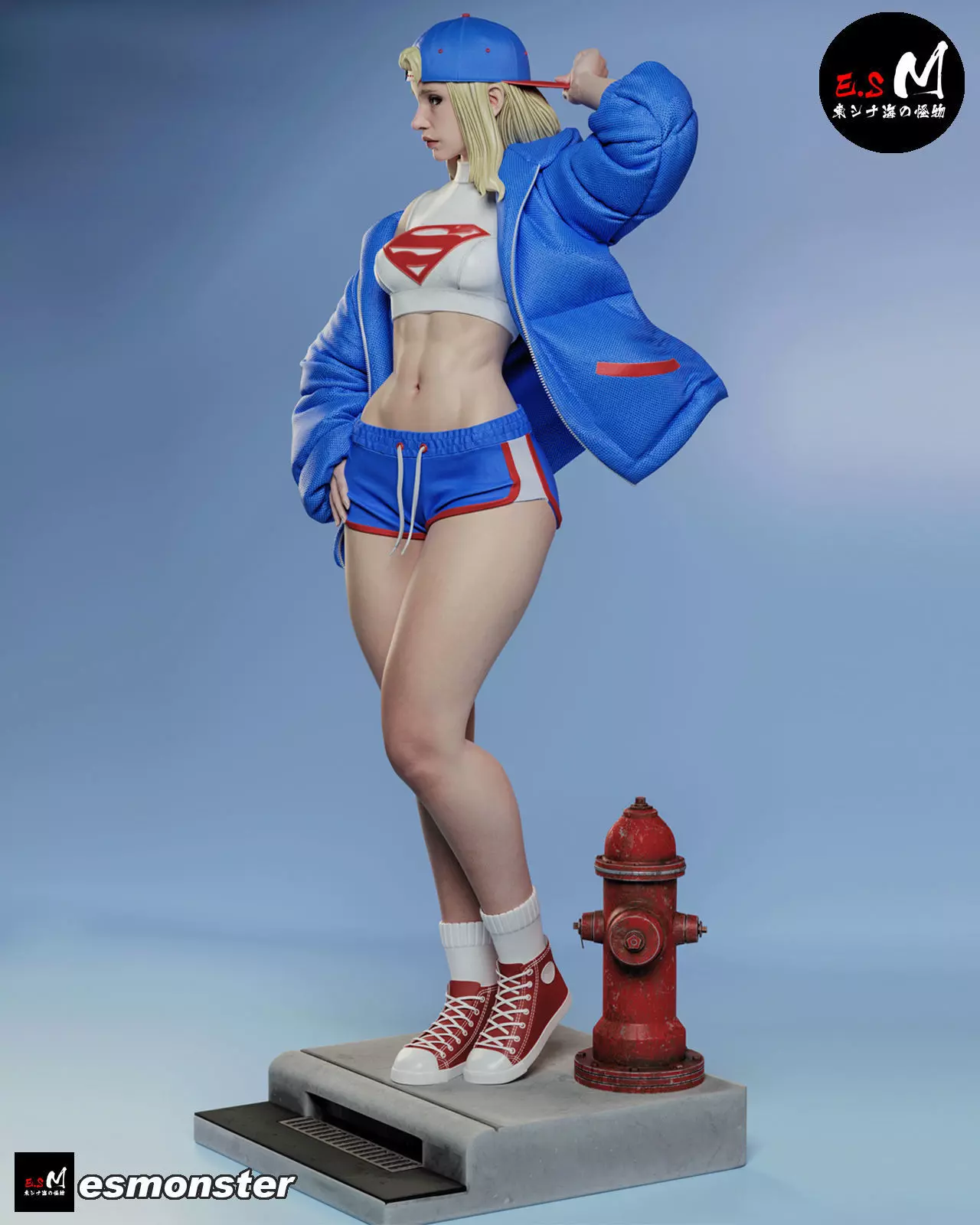 Super Girl character by ES Monster 3D print model_1