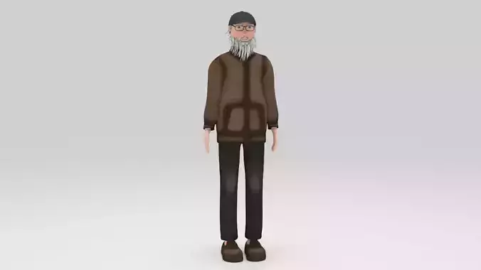 Character Grandfather  gameready 