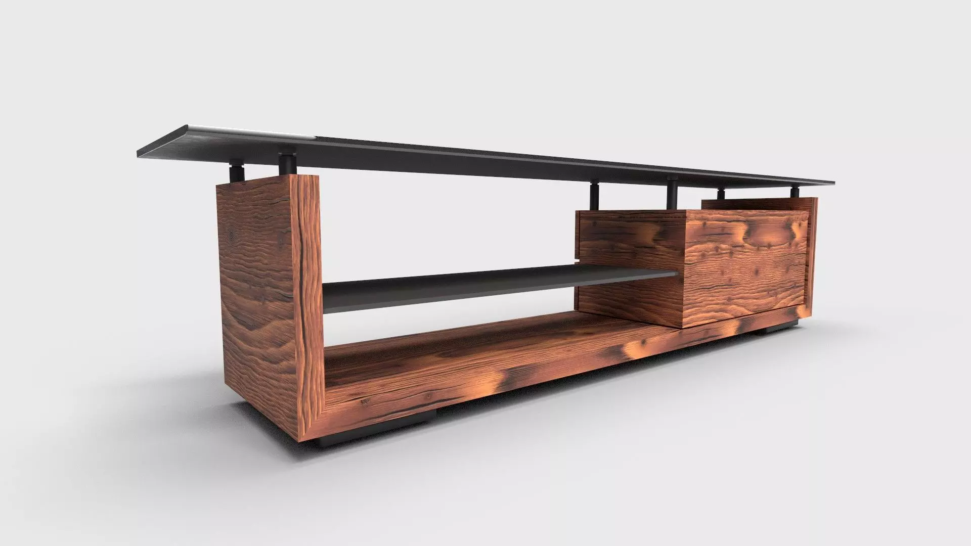 TV Rack CG61 3D model_2