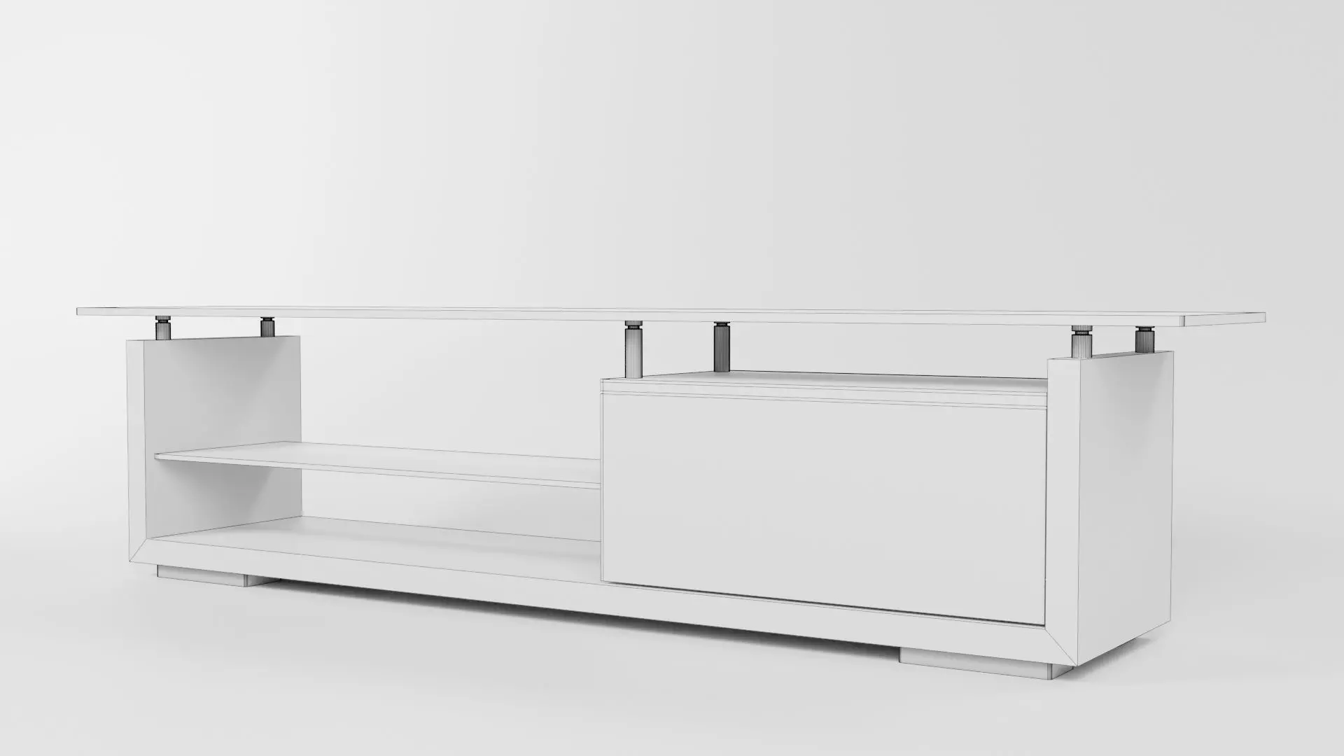 TV Rack CG61 3D model_6
