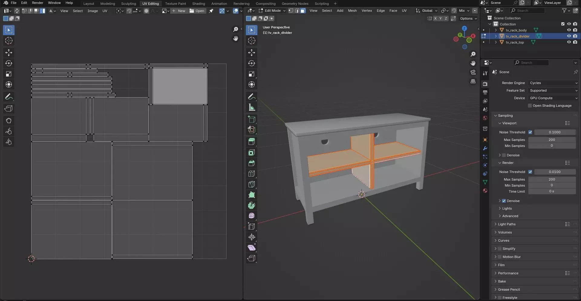 TV Rack CG63 3D model_10