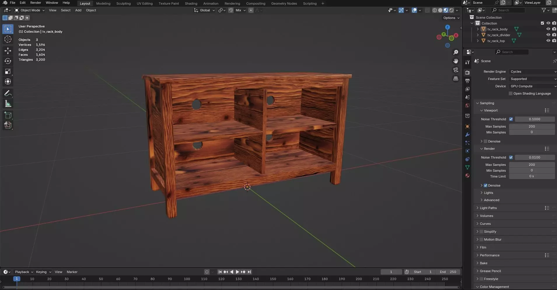 TV Rack CG63 3D model_8