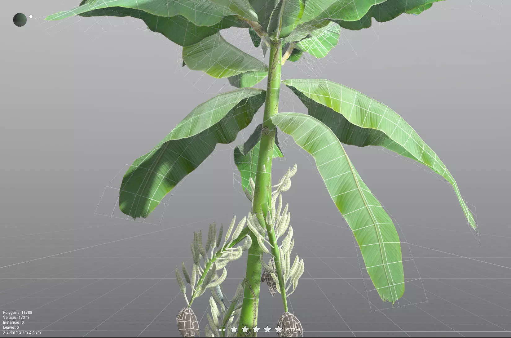 EVERYPlant Banana Plant LowPoly Low-poly 3D model_41