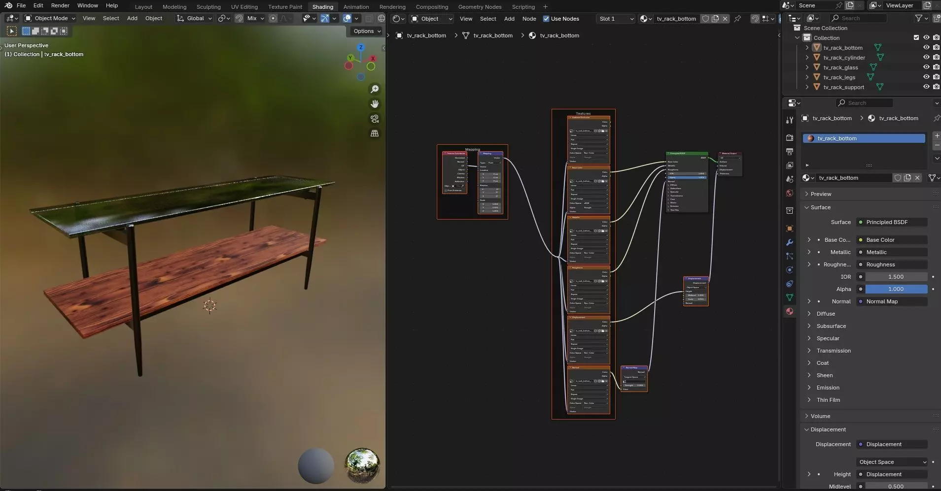 TV Rack CG64 3D model_12