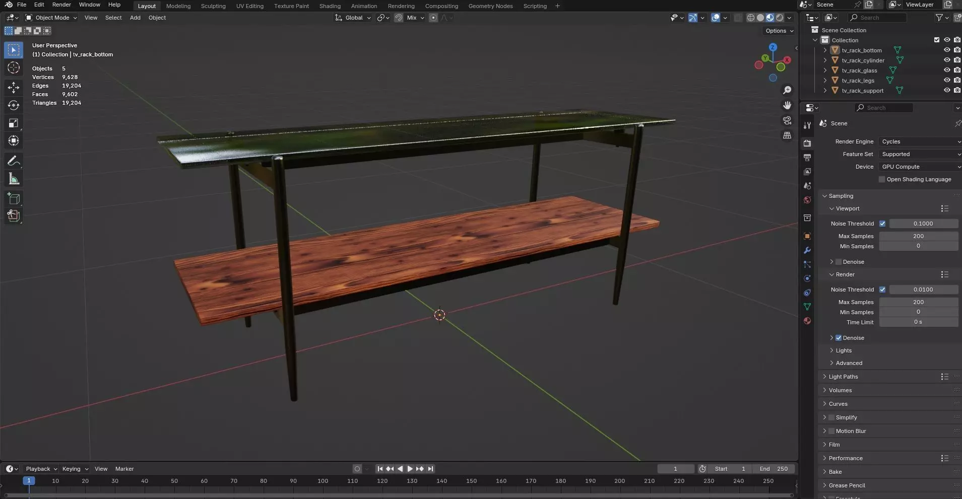 TV Rack CG64 3D model_8