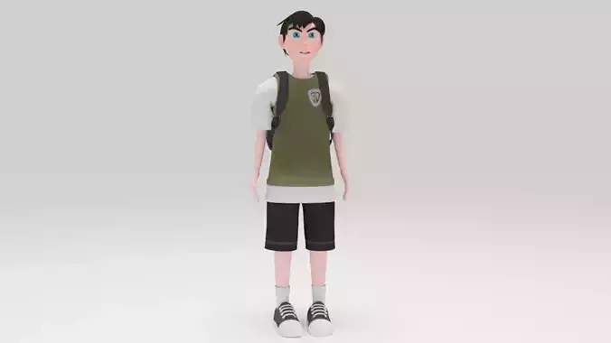 Character Zizo school Rigged 