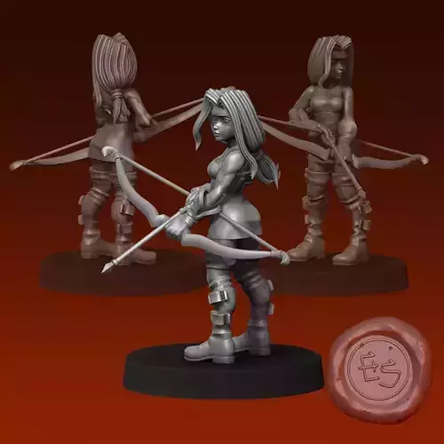 Female Archer - Final Fantasy Tactics - 32mm Miniature