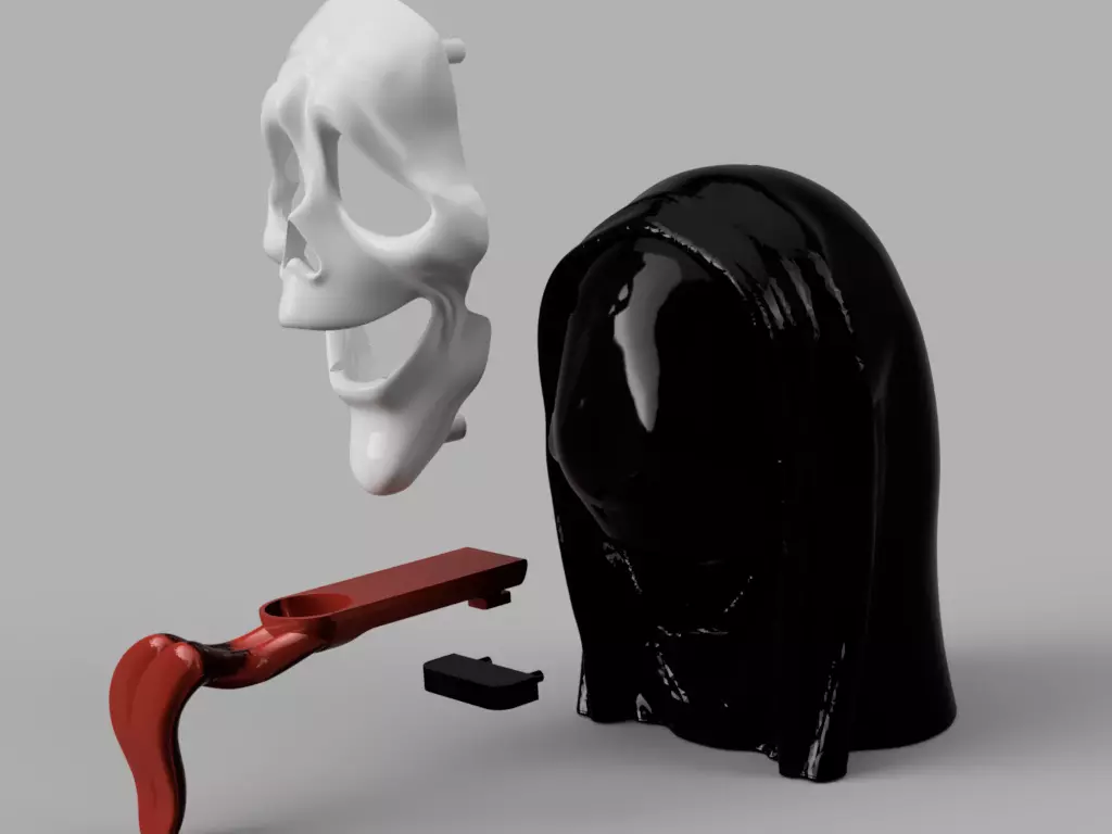 Ghostface Candy Dispenser 3D print model_7